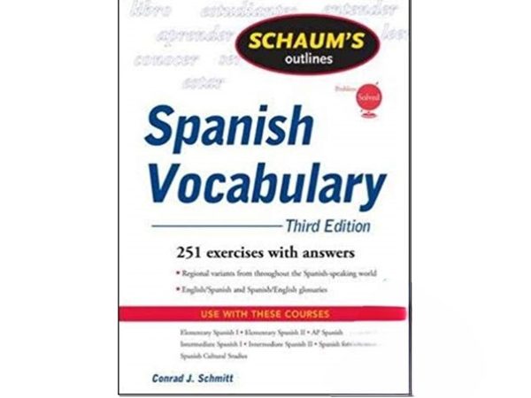 کتاب Schaums Outline of Spanish Vocabulary 3rd